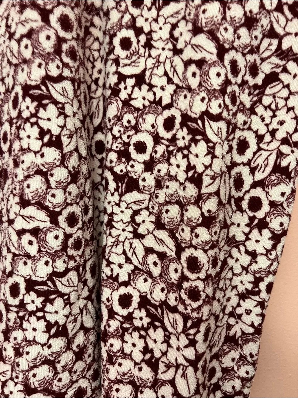 J.Crew Maroon Floral Terrycloth Polo Shirt Large